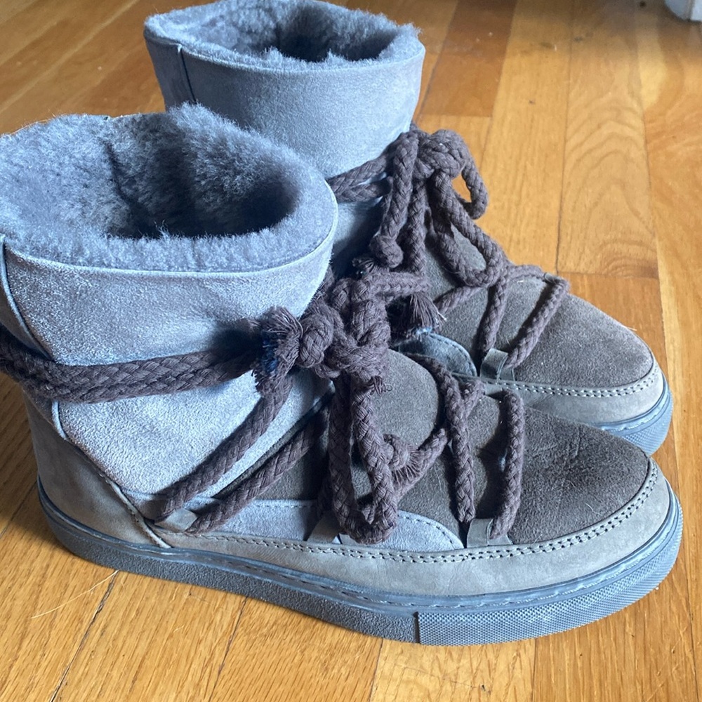 Inuikii Patchwork Suede Ankle Boots